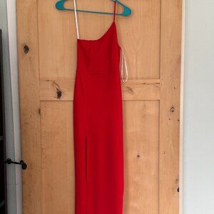 Lulus Red One Shoulder Dress, Size Small